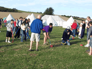 Team game on camp
